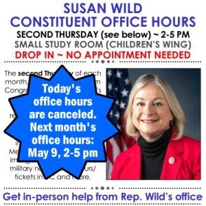 CANCELED: Rep. Susan Wild Constituent Service Hours