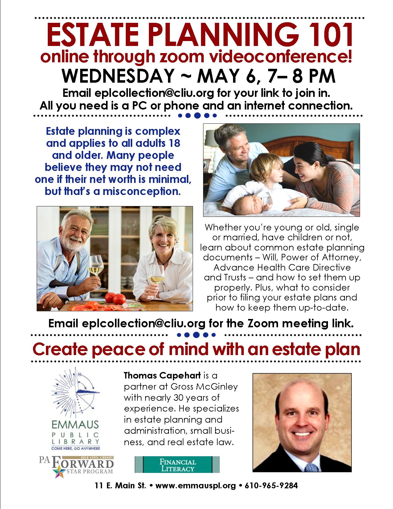Online Estate Planning 101 Emmaus Public Library