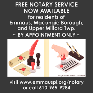 Notary Services (by appt. only) - Emmaus Public Library
