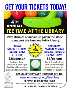 Tee Time at the Library! Adults-Only Evening